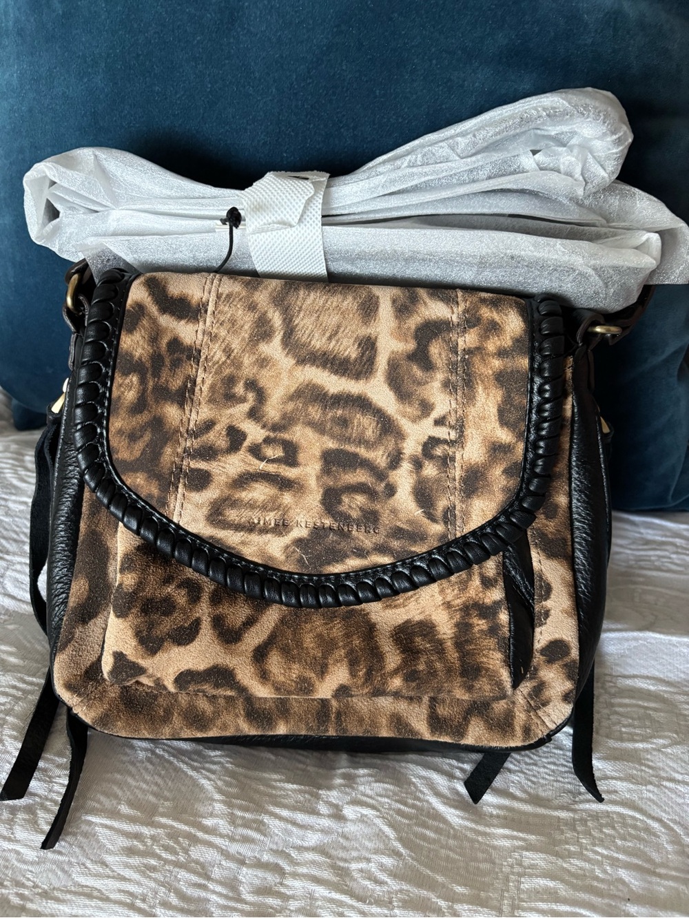 Aimee Kestenberg “All For Love” Mini Crossbody in Amazon Leopard - 100% LEATHER